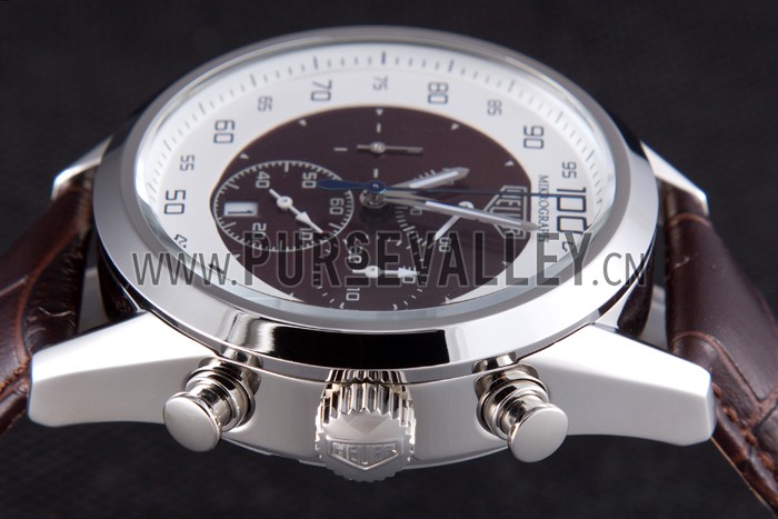 Tag Heuer Carrera Mikrograph Limited Edition Brown Leather Strap 7916