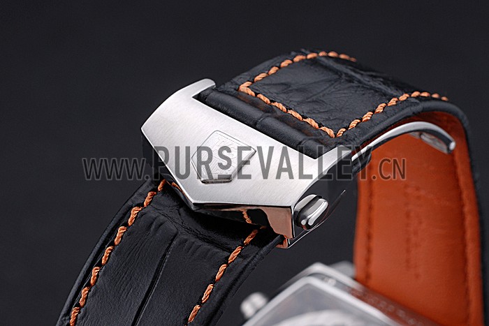 Tag Heuer Monaco 24 Calibre 36 Chronograph Gold And Beige Dial Black Leather Strap 622274