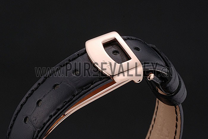 Jaeger le Coultre Reverso Squadro Lady Black Leather Strap Pearl Dial 41966