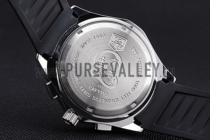 Tag Heuer Aquaracer Calibre S Black Dial Black Rubber Band 622406