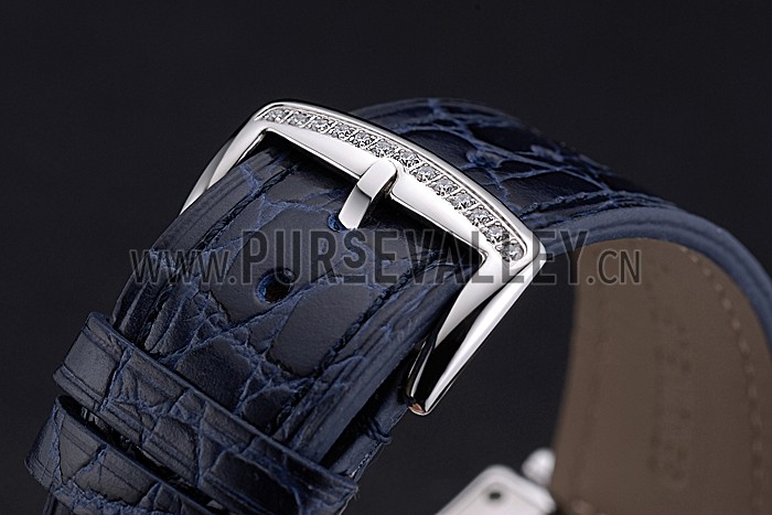 Franck Muller Master Square Color Dreams Diamonds Dial Diamonds Case Blue Leather Strap 622359