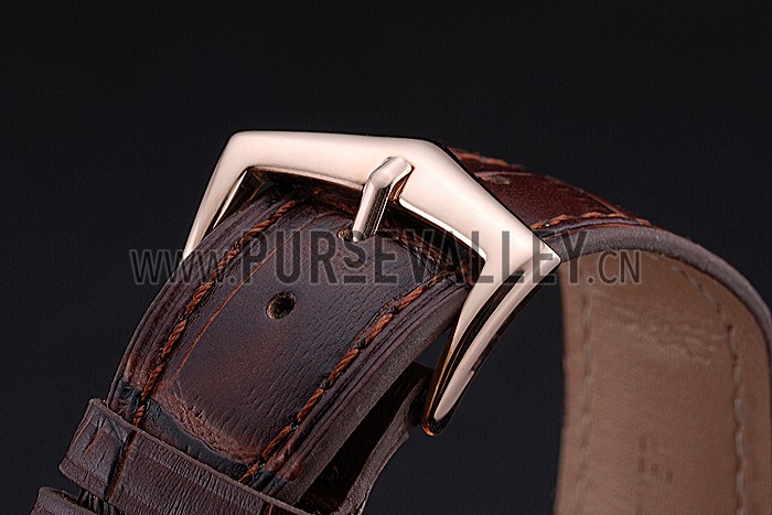 Patek Philippe Grand Complications Gold Case White Dial Roman Numerals Brown Leather Bracelet 622253