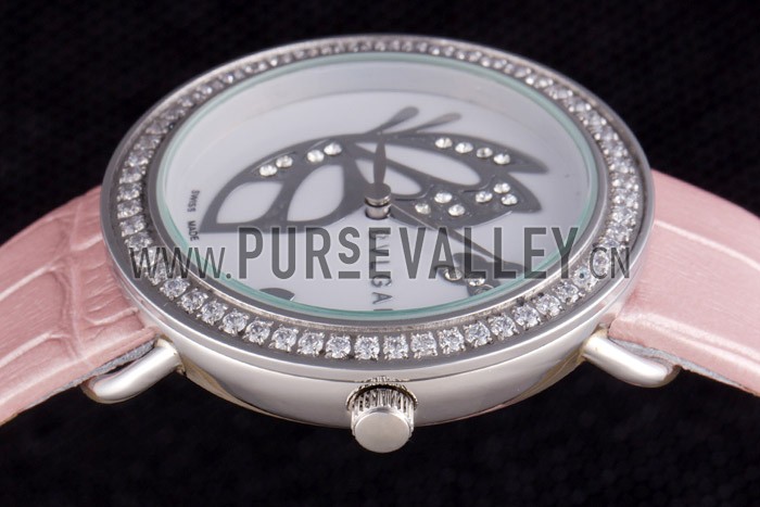 Bvlgari ZERO1 Butterfly Motif Light Pink Leather Band 621584