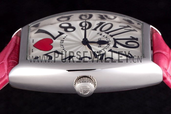 Franck Muller Heart Pink Leather Band 621586