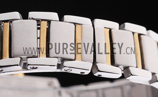 Cartier Tank Francaise 22mm White Dial Stainless Steel Case Two Tone Bracelet