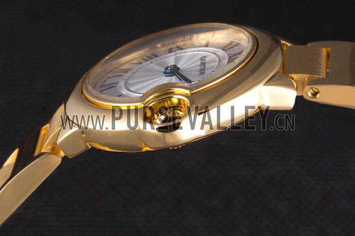 Cartier Ballon Bleu 42mm White Dial Gold Case And Bracelet