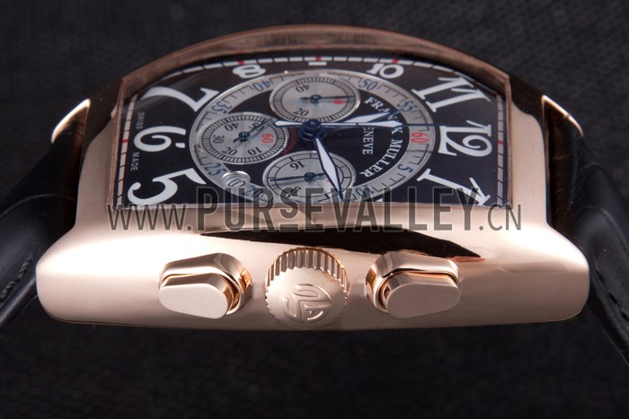 Franck Muller Casablanca White Dial Numbers Rose Gold Bezel 80304