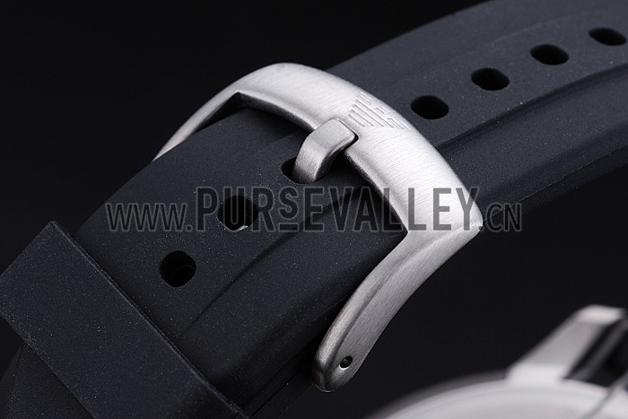 Emporio Armani Classic Black Rubber Strap White Dial