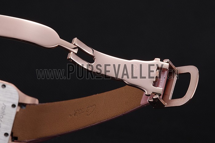 Cartier Santos 100 Diamond Rose Gold Bezel 621915