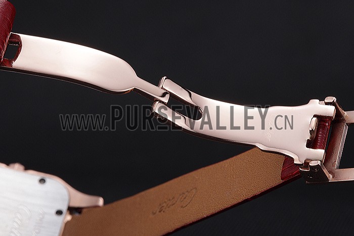 Cartier Santos 100 Diamond Rose Gold Bezel 621917