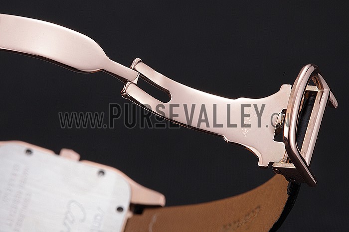 Cartier Santos 100 Diamond Rose Gold Bezel 621925