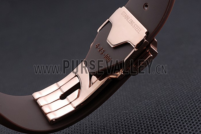 Hublot Big Bang King Rose Gold Bezel White Dial Brown Rubber Strap