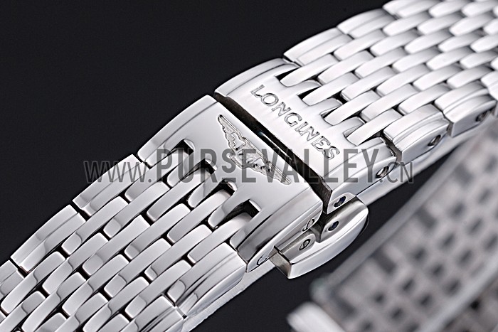 Longines La Grande Classique Stainless Steel Black Dial Diamond Bezel Femme 622108