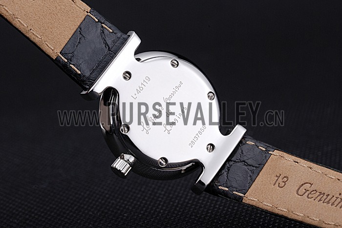 Longines La Grande Classique White Dial Black Leather Band Femme 622128