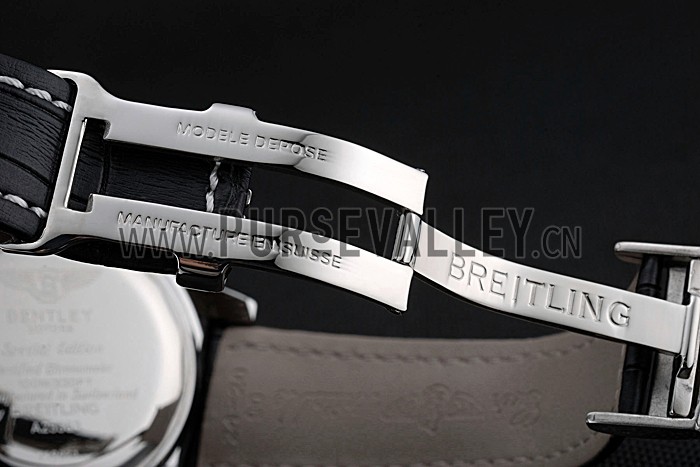 Breilting Bentley Supersports Black And Red Dial Black Leather Bracelet 622430