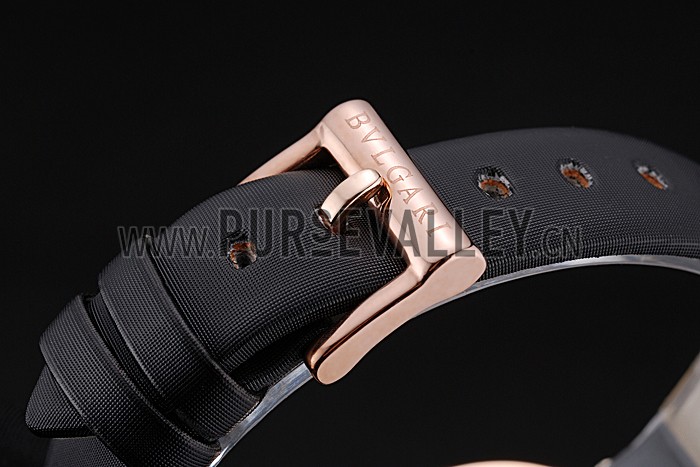 Bvlgari B.ZERO1 Gold Case Black Leather Bracelet 622440