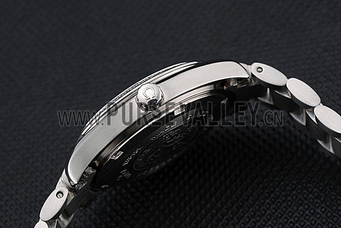 Omega Seamaster Aqua Terra Black Dial Diamond Case Stainless Steel Bracelet 622449