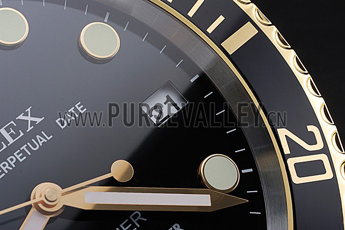 Rolex Submariner Wall Clock Black-Gold 622476