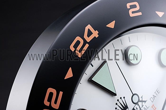 Rolex Explorer II Wall Clock Black-Orange 622479