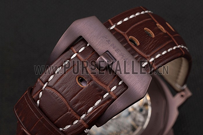 Panerai Luminor Brown Leather Strap Black Dial 80163