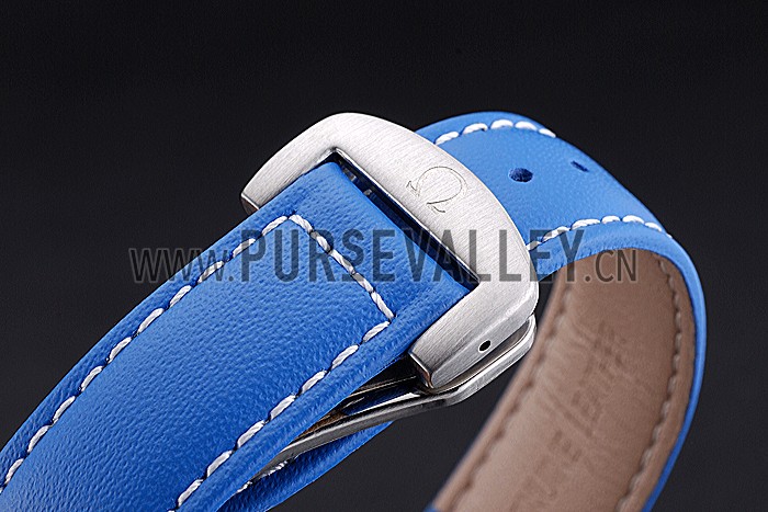 Omega Seamaster Planet Ocean GMT Blue Dial Blue Leather Band 622394