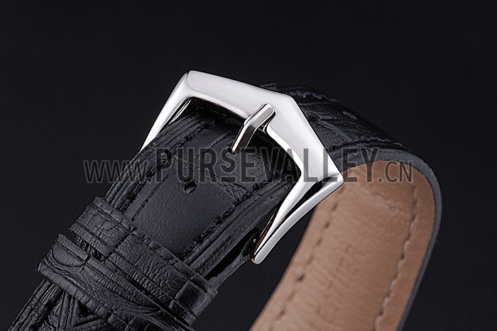 Patek Philippe Grand Complications Stainless Steel Case Black Dial Roman Numerals Black Leather Bracelet 622256