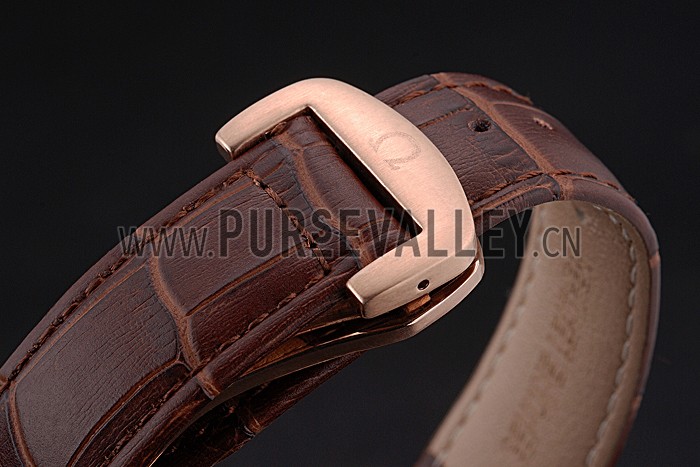Omega Seamaster Aqua Terra Chronograph Ivory Dial Gold Case Brown Leather Bracelet 622530