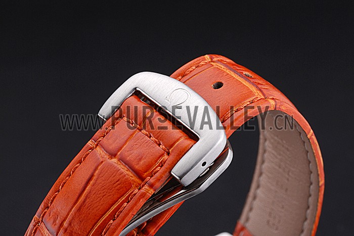 Omega Seamaster Planet Ocean GMT Orange Dial Orange Leather Band 622395