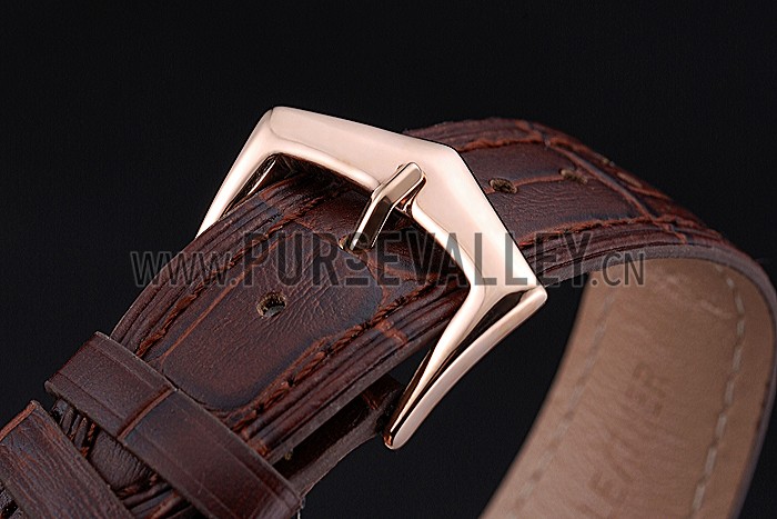 Patek Philippe Grand Complications Gold Case White Dial Arabic Numerals Brown Leather Bracelet 622255