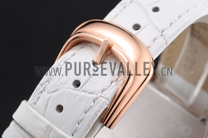Franck Muller Casablanca White Croco Leather Strap White Dial 80283
