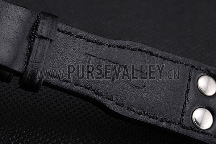 IWC Black Leather Bracelet 622606