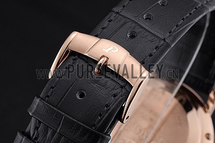 Piaget Altiplano Gold Case White Dial Black Leather Bracelet 622628