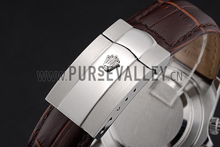 Rolex Cosmograph Daytona Stainless Steel Case White Dial Brown Leather Bracelet 622631