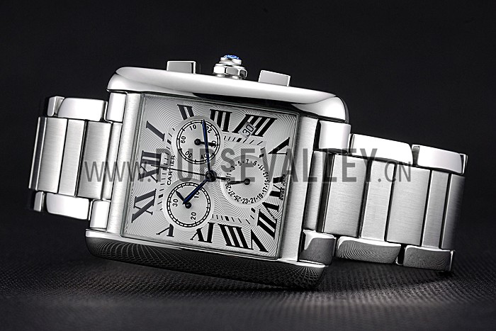 Cartier Tank MC White Dial Stainless Steel Case And Bracelet 622697