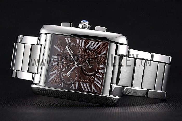 Cartier Tank MC Brown Dial Stainless Steel Case And Bracelet 622699