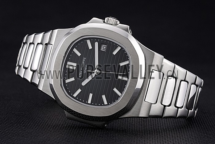 Patek Philippe Nautilus Black Dial Stainless Steel Case 622719