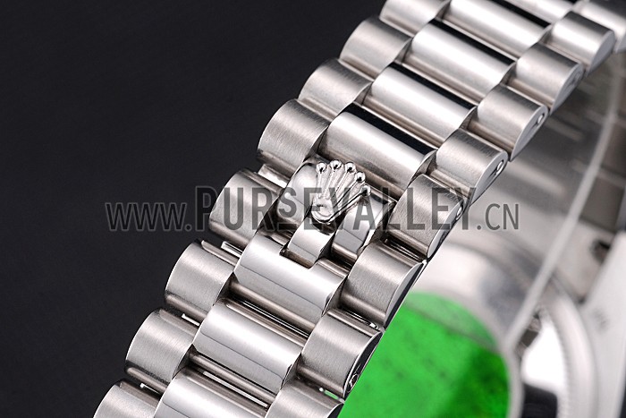 Rolex Day-Date Polished Stainless Steel Silver Dial