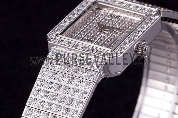 Piaget Swiss Limelight Diamonds Encrusted Stainless Steel Watch 80294