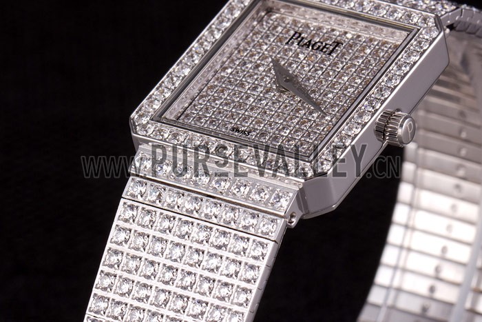 Piaget Swiss Limelight Diamonds Encrusted Stainless Steel Watch 80295
