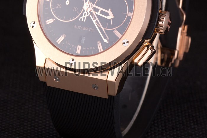 Swiss Hublot Classic Fusion Black Dial Rose Gold shb08 621401