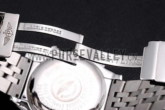 Breitling Chronomat Certifie Black Dial Stainless Steel Bracelet 622426