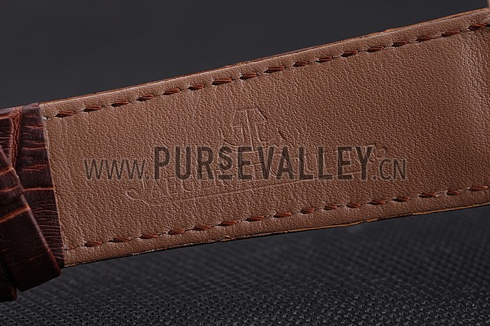 Jaeger-LeCoultre Master Tourbillon Dualtime White Dial Gold Case With Diamonds Brown Leather Strap 622782