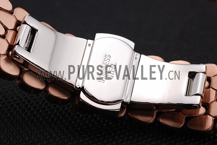 Omega De Ville Prestige White Dial With Diamonds Rose Gold Case And Bracelet