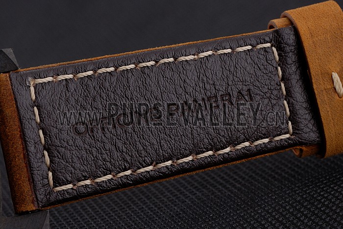 Swiss Panerai Luminor GMT Carbotech Black Dial Black Case Brown Leather Strap