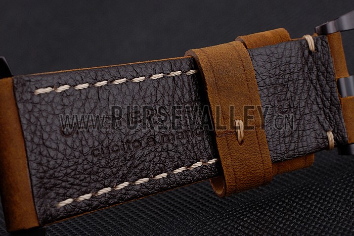 Swiss Panerai Luminor 1950 Dark Brown Dial And Case Brown Leather Strap