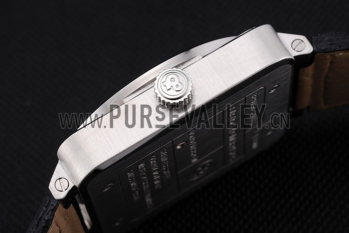 Bell and Ross BR 01-92 Black Dial Silver Case Black Leather Strap
