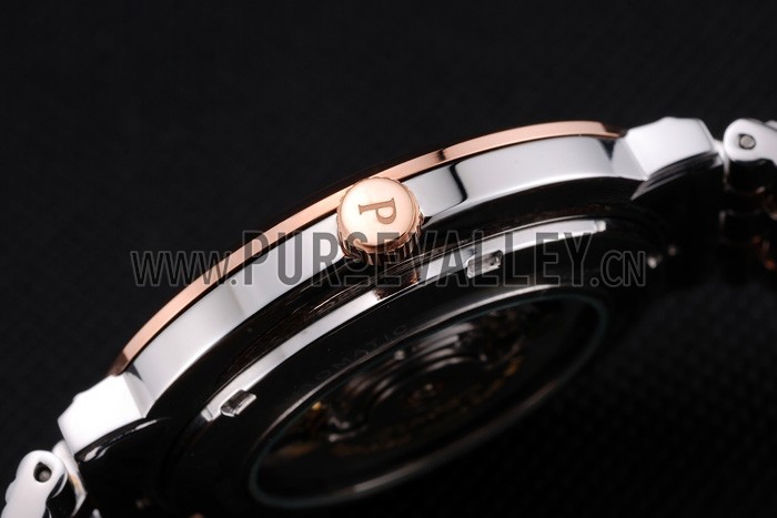 Swiss Piaget Traditional Blue Dial Gold Case Two Tones Stainless Steel Strap