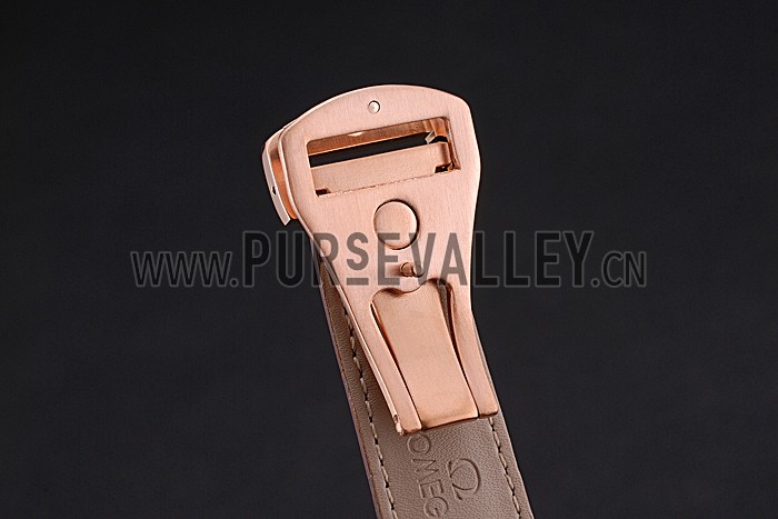 Omega DeVille Brown Dial Gold Case Brown Leather Strap 622831