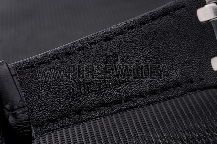 Audemars Piguet Royal Oak Fondation Blue Dial Stainless Steel Case Black Leather Strap