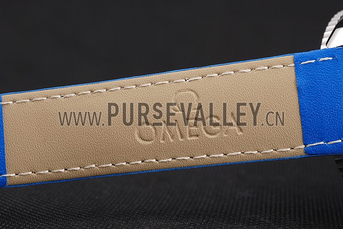 Omega Seamaster Planet Ocean Blue Dial Blue Leatherl Bracelet 622538